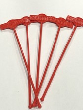 X5 Martini Plastic Vintage Stirrers Pub Bar Collectables 
