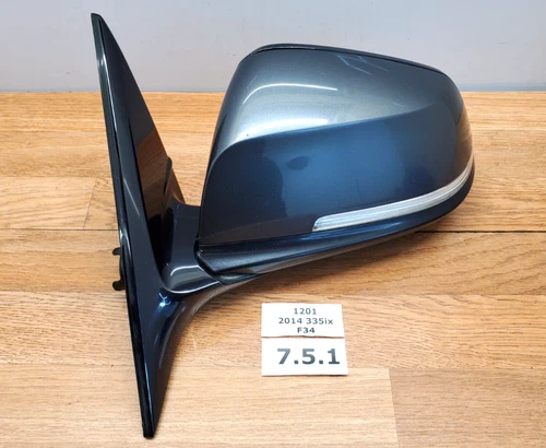 ✅ 14-16 OEM BMW F34 GT Left Driver Side Mirror Heated Auto Dim Gray B39 w/Camera