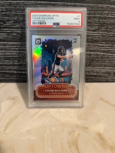 Panini 2024 Donruss Optic Uptowns Caleb Williams #1 Rookie Insert PSA 9 Bears