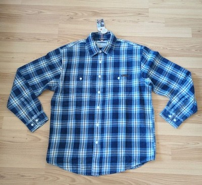 Nudie Jeans Hemd Langarm Longsleeved Julian Worker Shirt Checked  Indigo M
