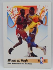 1991-92 Skybox Basketball - #307 Michael vs Magic - MICHAEL JORDAN