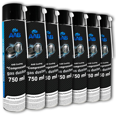 7 X AABCOOLING DRUCKLUFTSPRAY 750 ML AIR DUSTER REINIGUNG DRUCKLUFTREINIGER