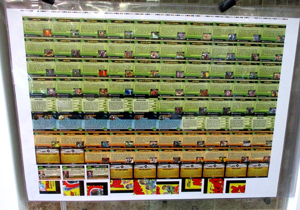 MARS ATTACKS OCCUPATION COMPLETE UNCUT BASE AND SUBSETS PANELS + BOX & SET BOX - Image 4 of 4