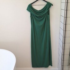 Reformation Women's James Jersey Knit Stretch Dress in Kelly Green Size XL