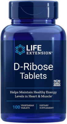 D-RIBOSE  HEALTHY HEART  MUSCLE CELL ENERGY 100 Vege Tablets   LIFE EXTENSION