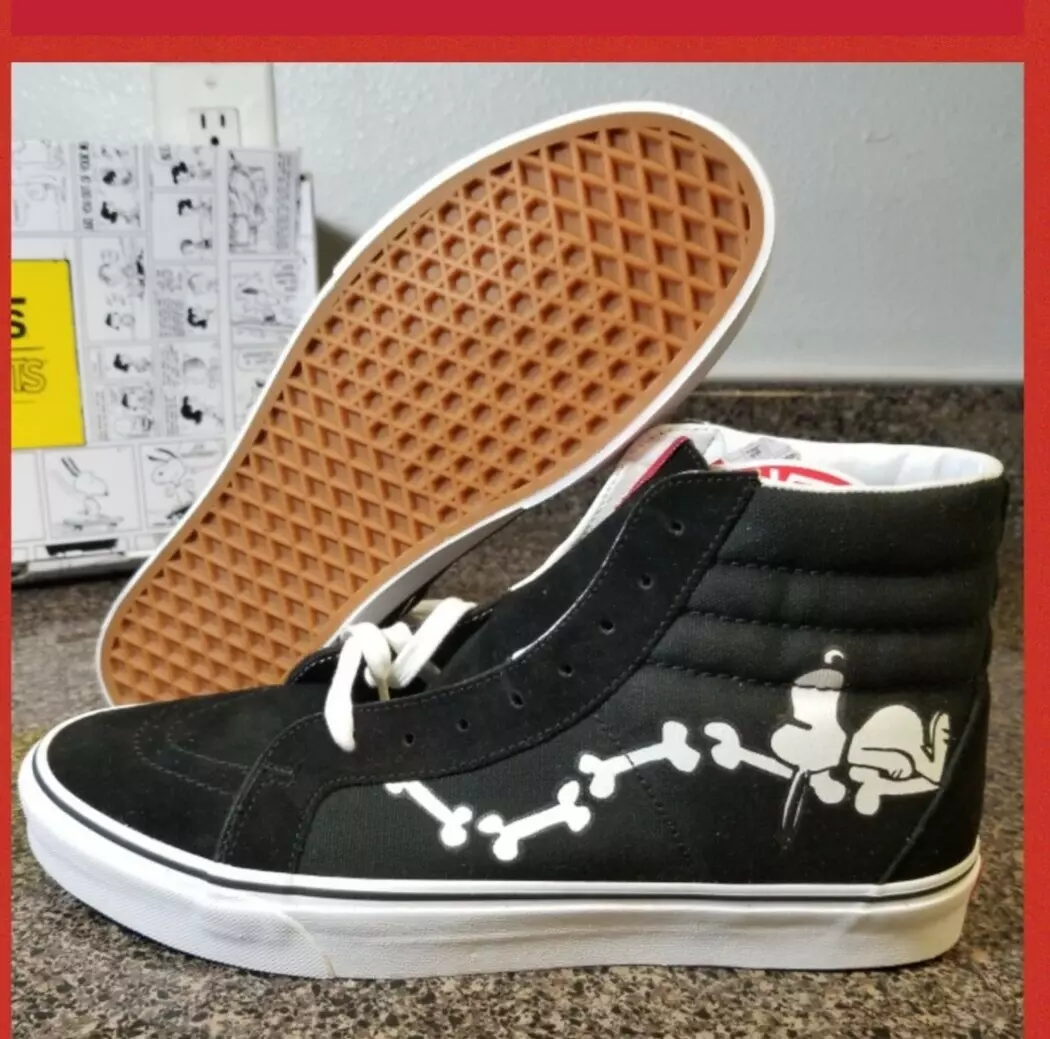VANS Sk8-Hi Reissue x Peanuts Snoopy Bones 2017 Men's US Size 12 Skate DS Shoes
