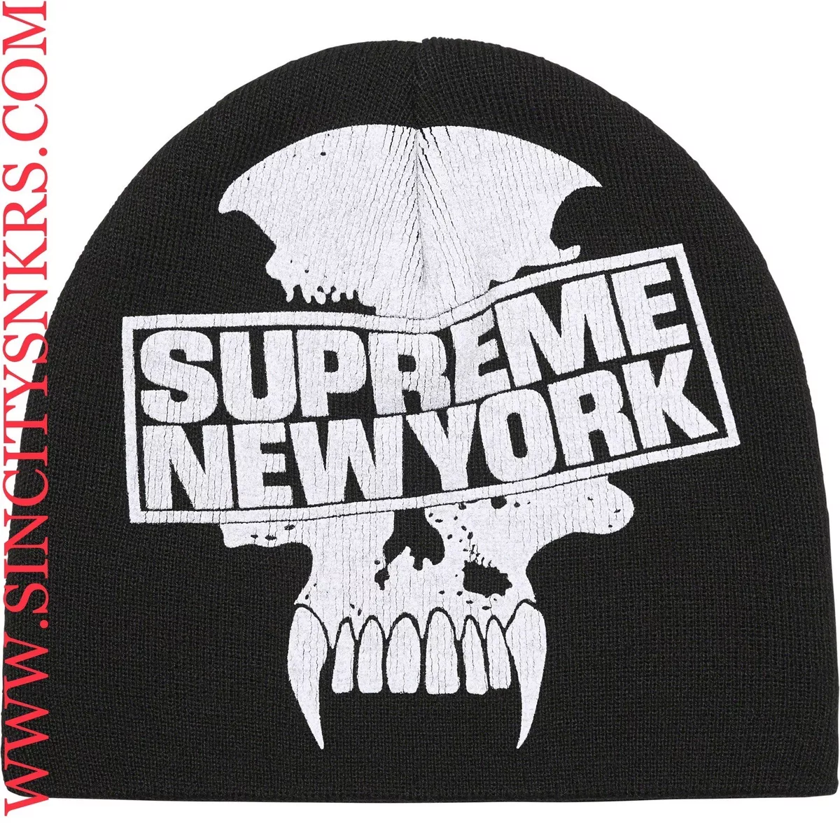 Supreme x Bounty Hunter Skull Beanie Black OS FW23 - New With Tags