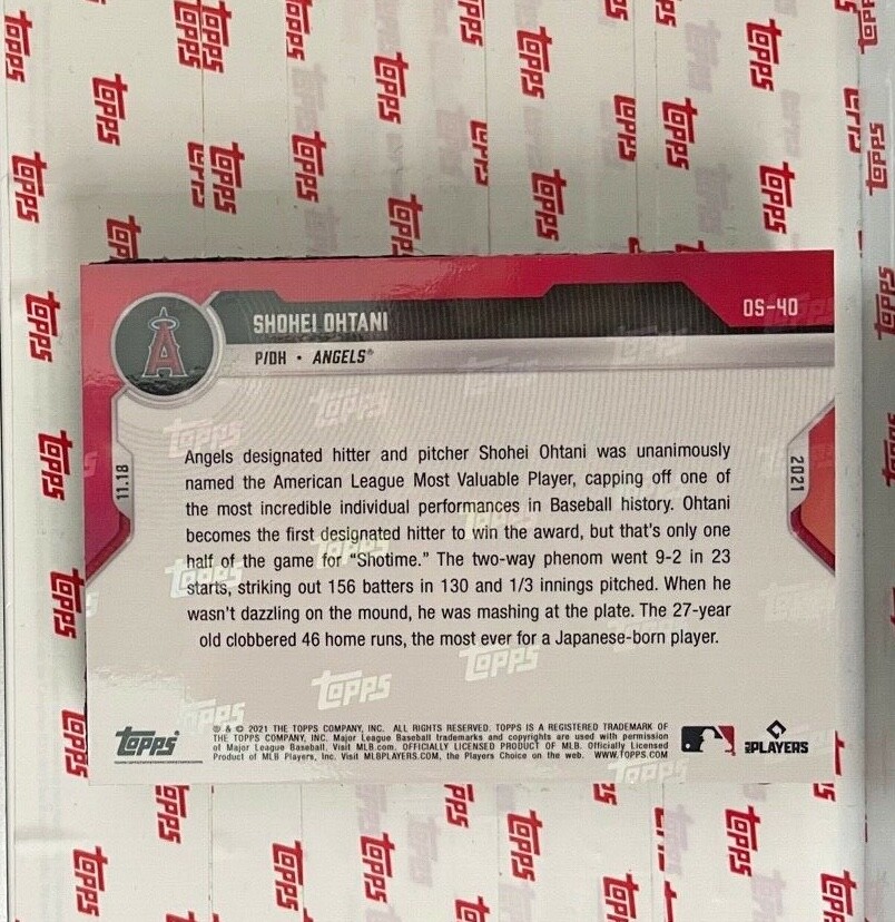 Shohei Ohtani MVP ⚾️ 2021 MLB Topps Now Card OS-40 • Angels | eBay