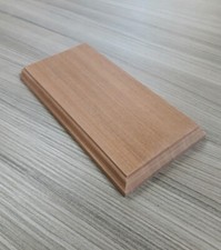 200mm x 100mm wooden model base mahogany pattress display mount plinth cap 