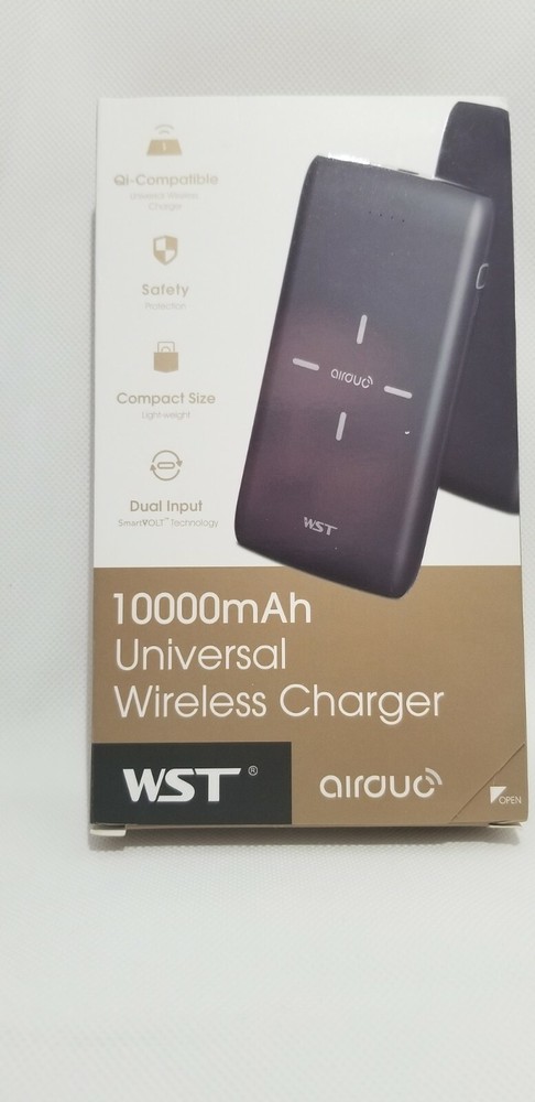 10K mAh Power Bank with Qi Wireless Charging & USB  