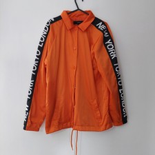 Forever 21 New York Tokyo Lindon Lightweight Orange Jacket