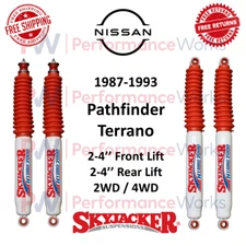 Skyjacker Shocks Set 2-4" Front & Rear Lift For Pathfinder & Terrano 2WD, 4WD