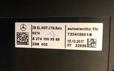 Mercedes Benz Engine Wiring Harness PART# 2740104108