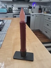 LED Primitive Candles with Timer,5Pcs Real Wax Hand Dipped Flameless Taper Candl