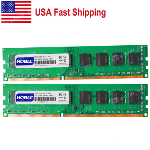 US 16GB 2x8GB DDR3-12800U 1600MHz 240PIN Desktop Memory For Dell Inspiron 3650 - Picture 1 of 5