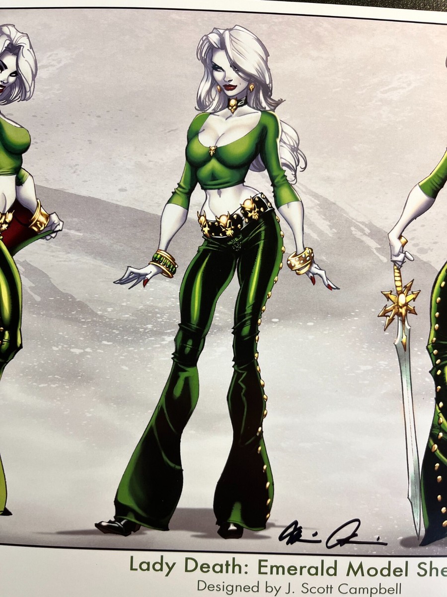 LADY DEATH GALLERY 1 PRINT EMERALD GREEN 11 X 19 