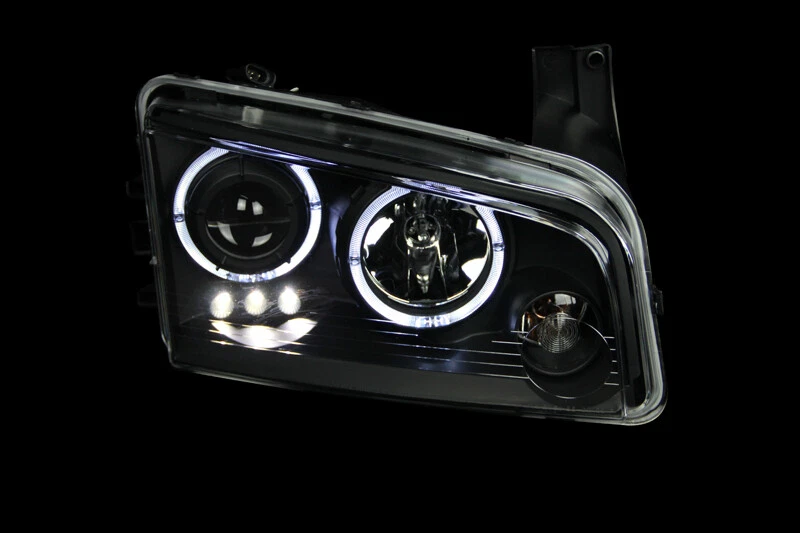 Faros proyectores ANZO para Dodge Charger 2006-2010 con halo negro Foto 4 de 4