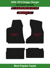 Lloyd Ultimat Front & Rear Mats for '06-10 Charger w/Red on Black Charger SRT