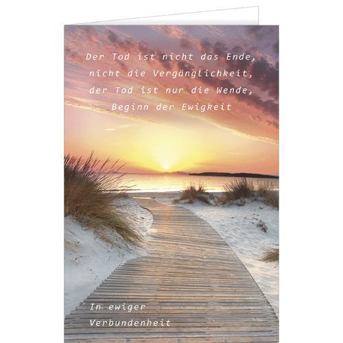 Trauer Beileidskarte Kondolenzkarte mit Umschlag - In ewiger Verbundenheit