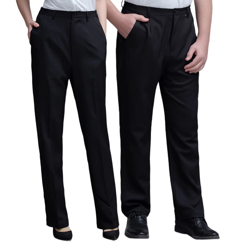 Loose Chef Pants Restaurant Cook Uniform Trousers Elastic Waist Men Women - Image 3 of 4