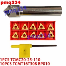 1PCS TCMC20-25-110 45° Indexable chamfering arbor+10PCS TCMT16T308 BP010 insert
