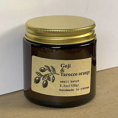 GOJI & TAROCCO ORANGE Candle 3.5 oz Small Jar CANDLE small batch SOY WAX