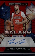 2023-24 Panini Obsidian #GI-NNJ Larry Nance Jr. Auto Galaxy Ink Orange #/75