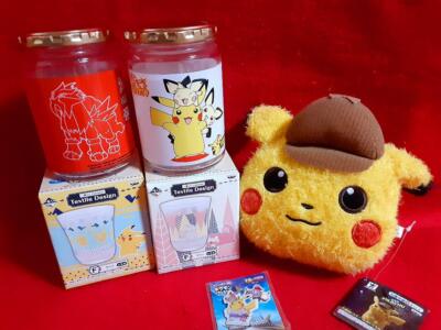 Pokemon Ware 6 Stück Ichiban Kuji Plüsch Schlüsselanhänger Glas Detektiv Pikachu