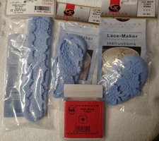 NEW 3-Packs Lace Maker  sugar paste Fondantmold CK Products Floral + Rose Cutter