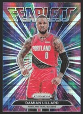 2021-22 Panini Prizm Fearless Hyper Prizm Damian Lillard #13 JW1