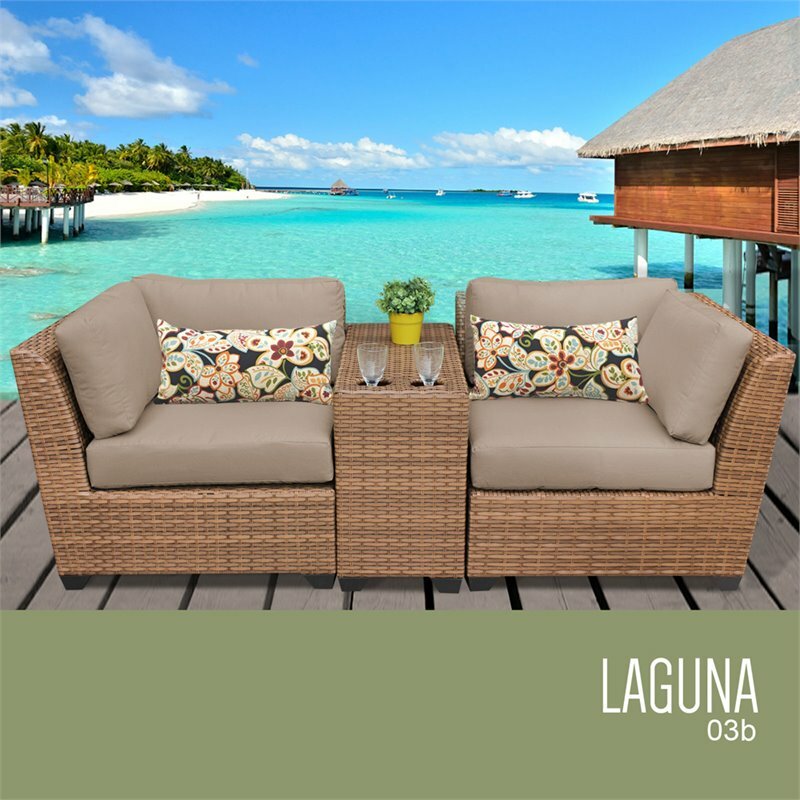 threshold wicker loveseat