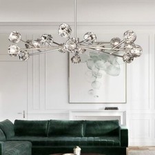 43  Modern Crystal Sputnik Chandelier Chrome 18 Light Ceiling Pendant Lamp G9 LED
