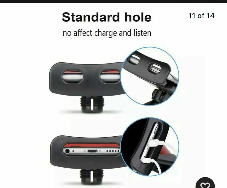 Universal 360° Car Back Seat Holder Mount Headrest For iPhone iPad Mini Tablet - Image 2 of 4