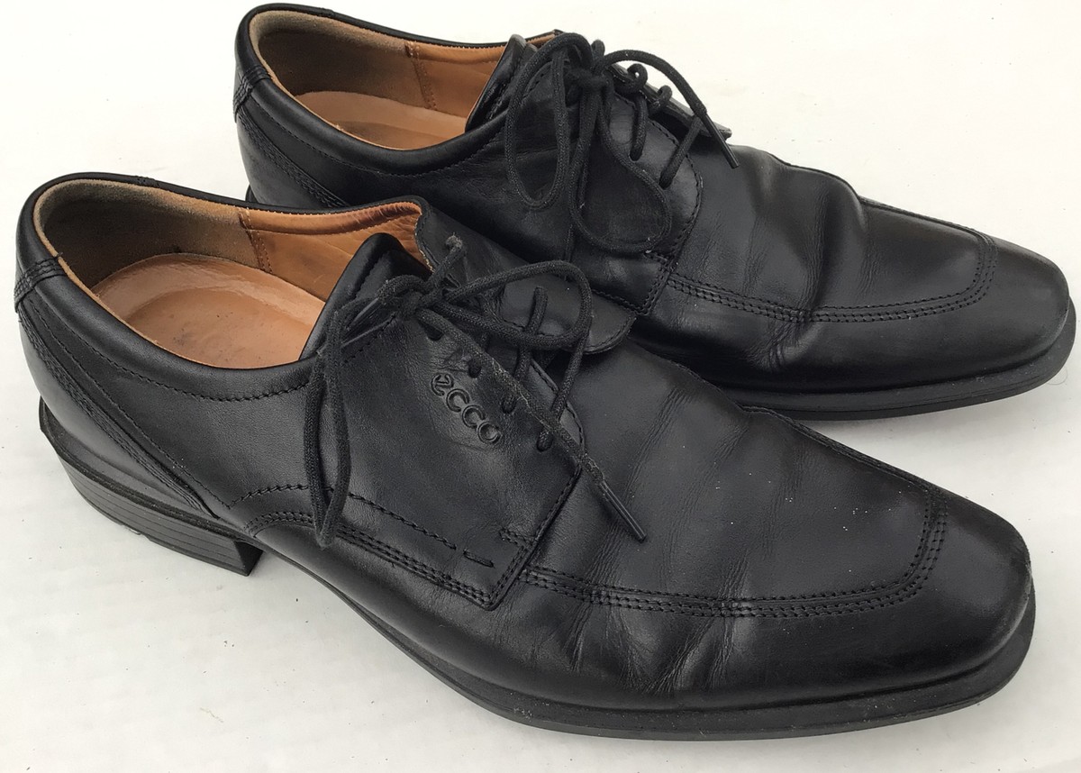 Ecco Mens Shock Point‎ Black Oxford Lace Up Dress Shoes Size 9-9.5 (43) Ecco Oxford Mens Dress Shoes Leather Lace Up EU 43 /9 -9.5  main image 4