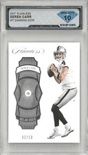 2017 Panini Flawless DEREK CARR #71 Diamond /10  💎 DSG 10 Gem Mint