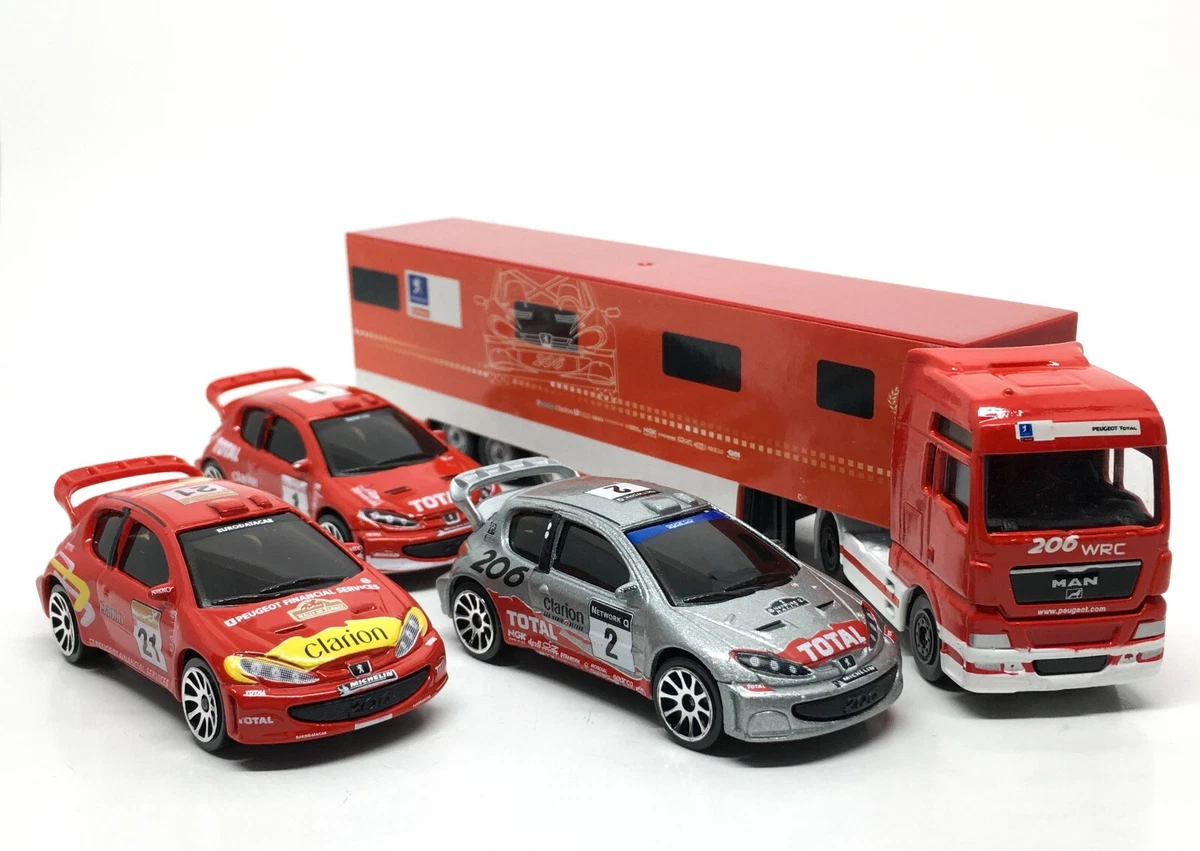 Majorette Racing Team Peugeot 206 WRC -3 Cars 1/57 (3), Man TGX