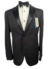 NEW KENNETH COLE Mens Black SLIM TUX TUXEDO FORMAL Sport Coat Blazer Jacket 40R
