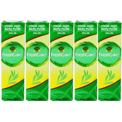 Fresh Care Aromatherapy Roll on Kayu Putih, Cajuput, Eucalyptus 10ml (Pack of 5)