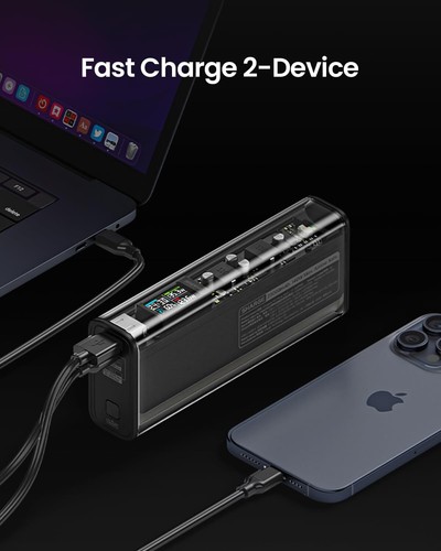 SHARGE Shargeek 140W Power Bank 20000mah Transparent Laptop Powerbank USB-C USB- - Picture 5 of 6