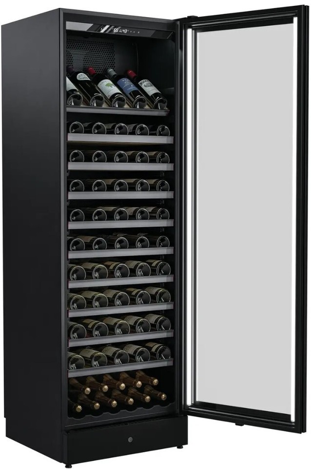 Vintec VWCM149FAB 24" Black 140 Bottle Capacity Free Standing Wine