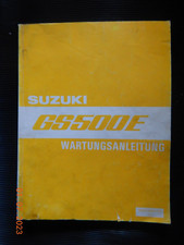 Wartungsanleitung Suzuki GS500 E Reparaturanleitung, Modelljahr 1989 -1991
