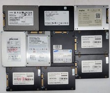 Lot of 10 SSD 128GB 2.5" SATA different brands check the description