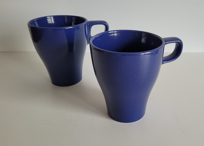 2 Ikea Fargrik Becher Tasse Kaffee Tee dunkelblau  250 ml Ikea Nr. 21533 wie NEU