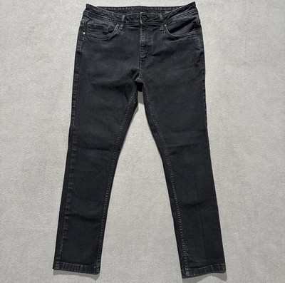 The Perfect Jean NYC Jeans Mens 32x28 (32x27) Black Skinny Fit Stretch Denim EUC