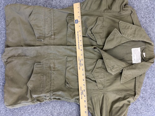 Vintage M-1943 Field Jacket Mens 34R Olive Drab WW2 Military US Army Coat 40s - Picture 6 of 11