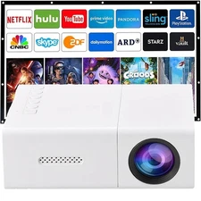 1080P Mini Projector Dolby 4K HD H DMI Bluetooth Video Home Theater Cinema USA
