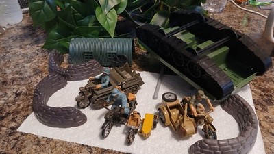 1970s Britain's LTD German BMW Vintage Metal German Soldiers Mixed, Dinky Toys