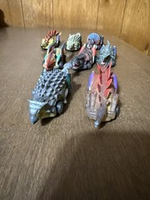 Lot of 8 Pull Back Dinosaur Vehicles Toys Dinosaur Cars READ