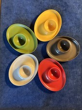5x Vintage Eierbecher 70er Jahre Retro - Tolle Farben - Stapelbar