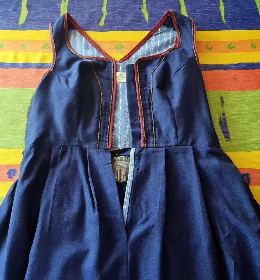 VESTIDO VINTAGE AUTÉNTICO TALLER SAURLE TRACHTEN OKTOBERFEST DIRNDL MUJER:10/38 Foto 4 de 4